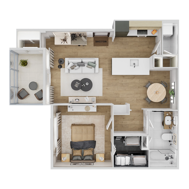 Floor plan layout for A1