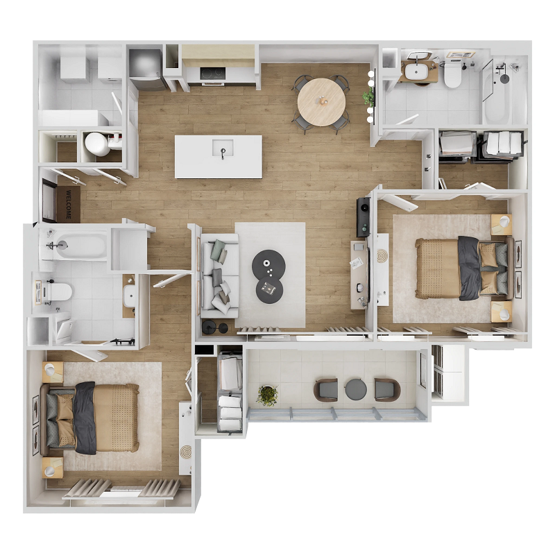 Floor plan layout for B1