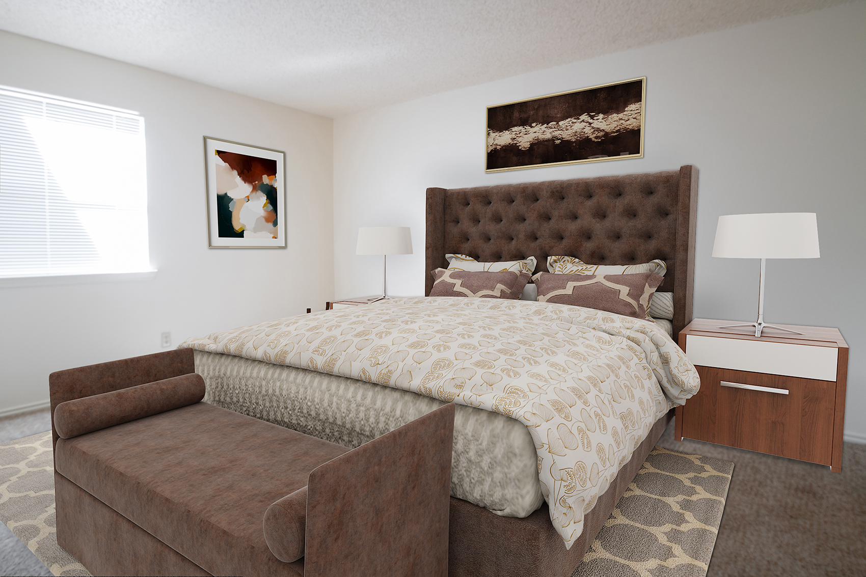Elegant Master Bedroom in Stonegate Apartments