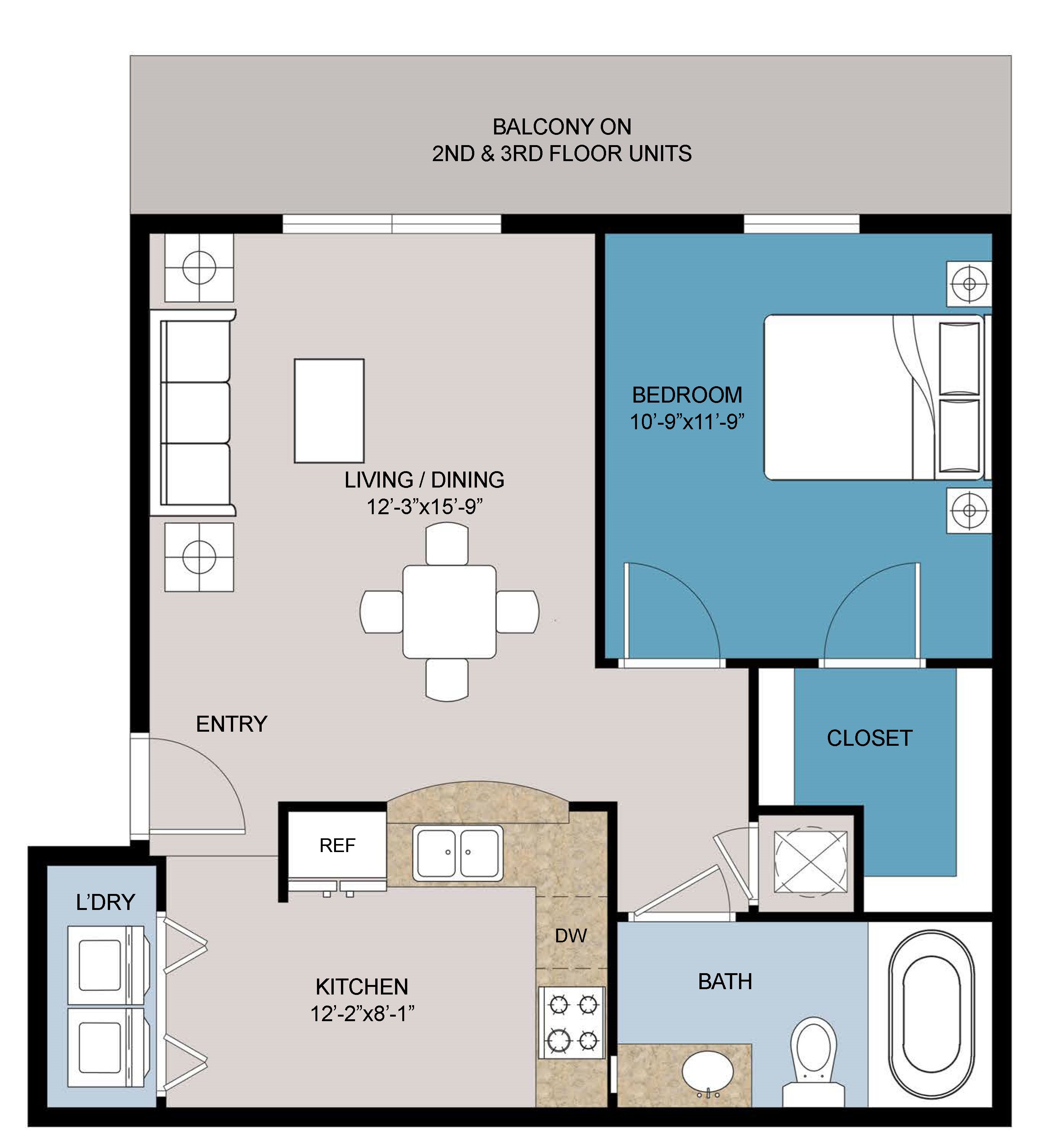 Floor plan layout for B