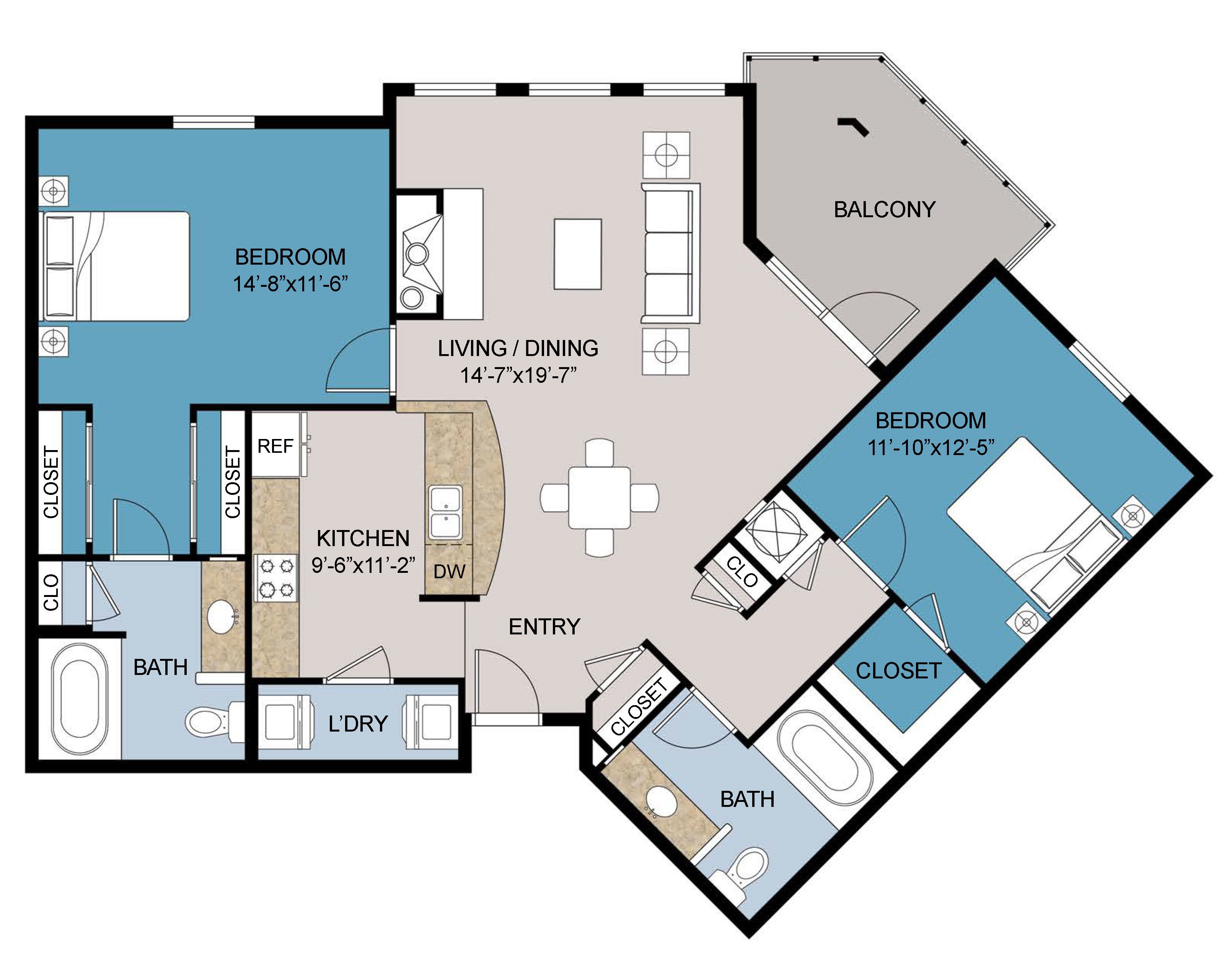 Floor plan layout for G