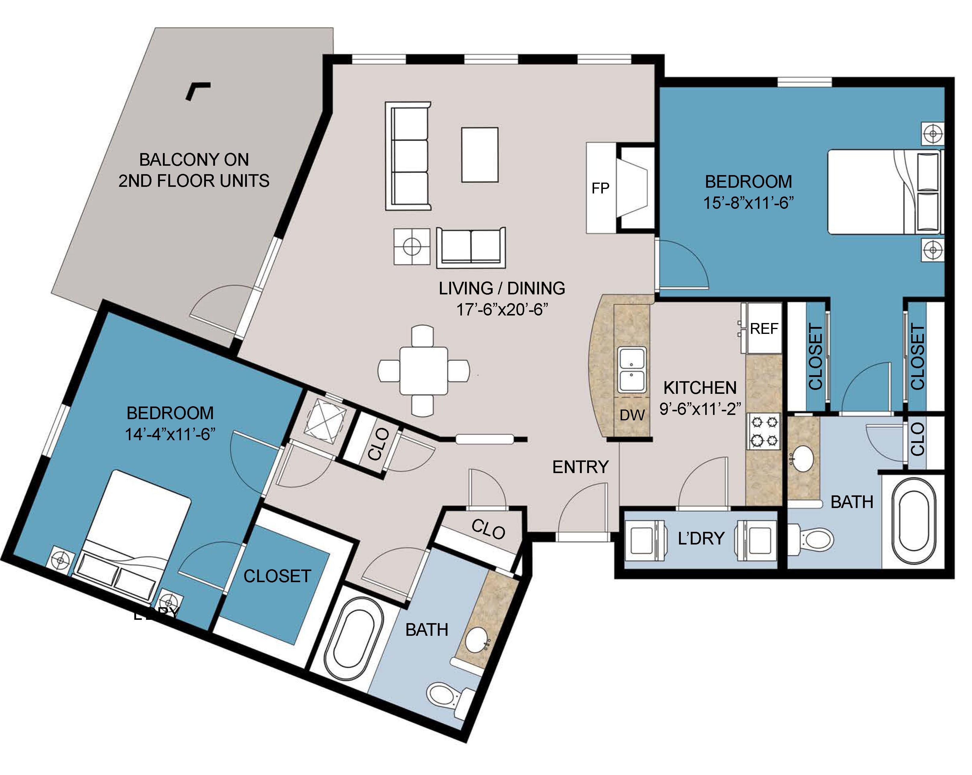 Floor plan layout for H