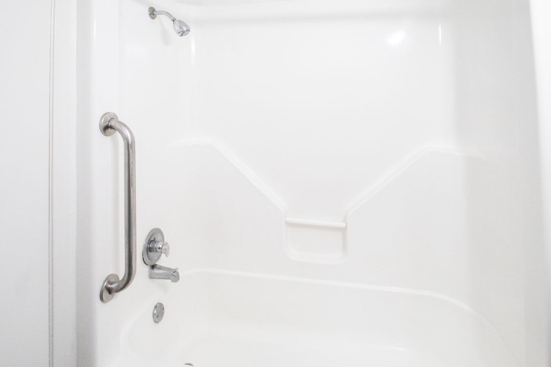 Full-Size Bathrooms Equipped with Hand Rails at Sunscape Apartments in Abilene, Texas
