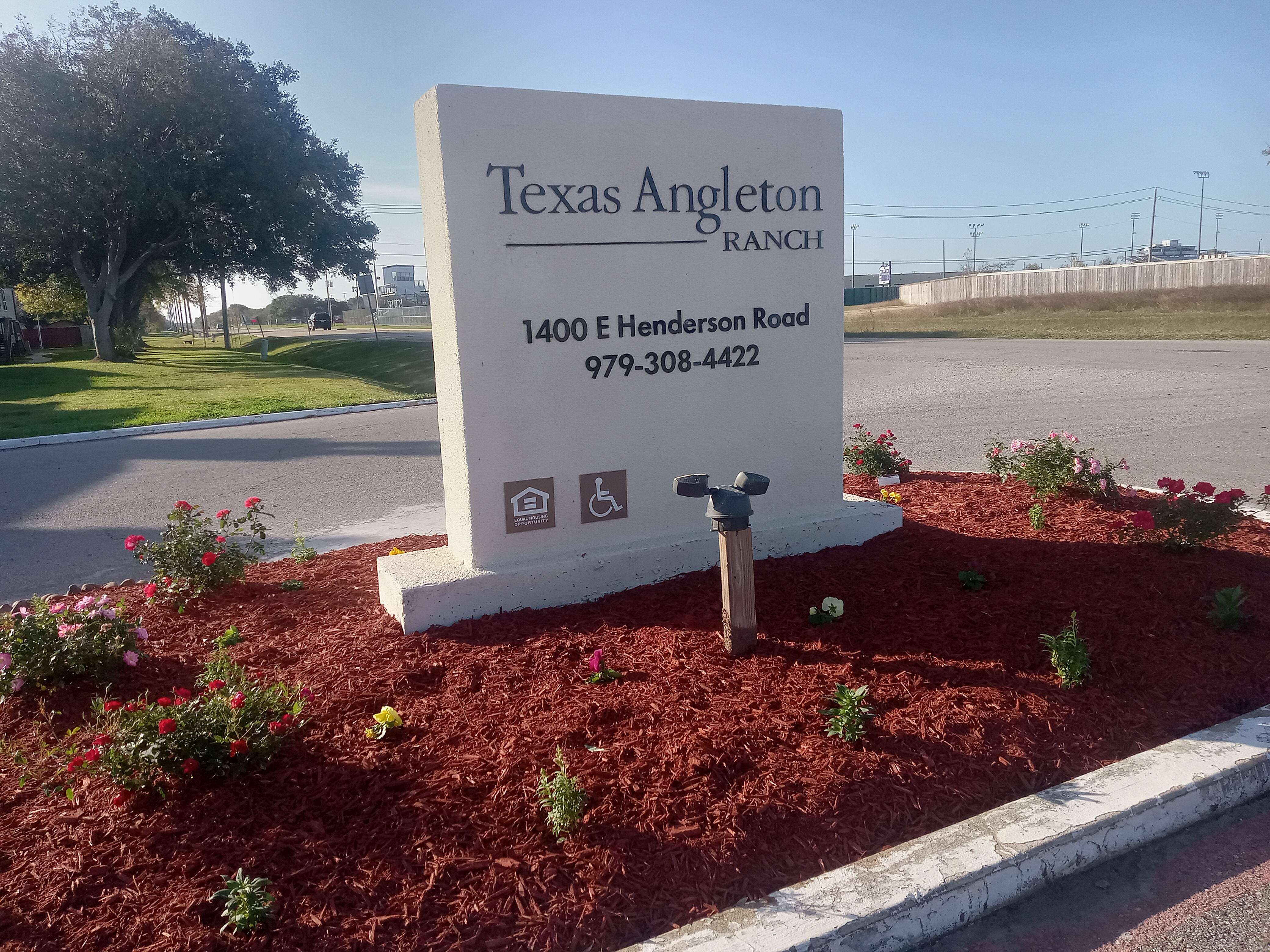 Property Signage at Texas Angleton Ranch Apartments 