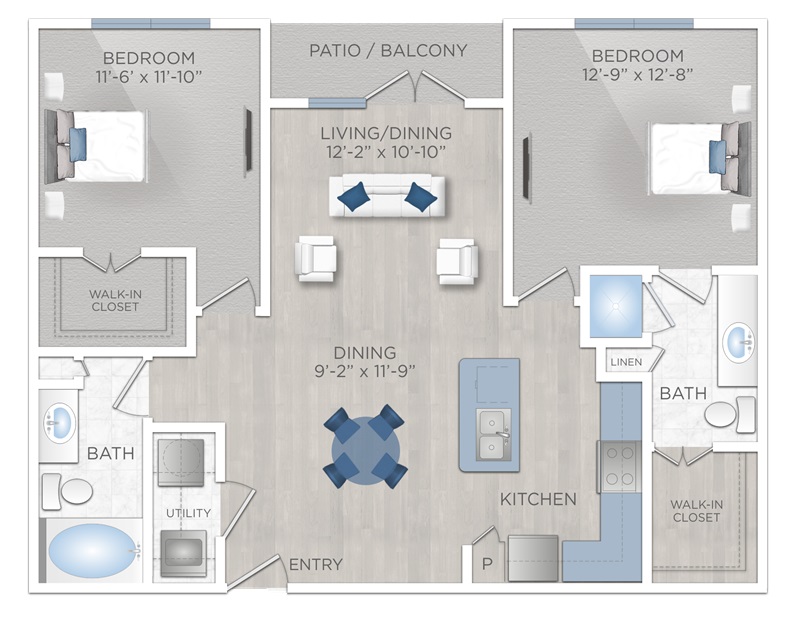 Floor plan layout for B1