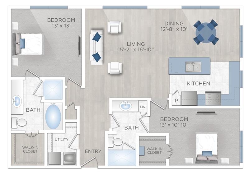 Floor plan layout for B3