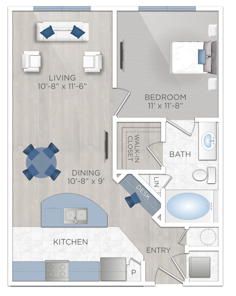 Floor plan layout for A1