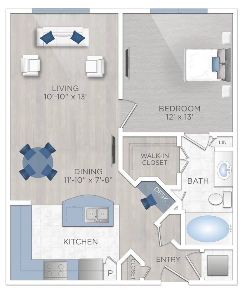 Floor plan layout for A2