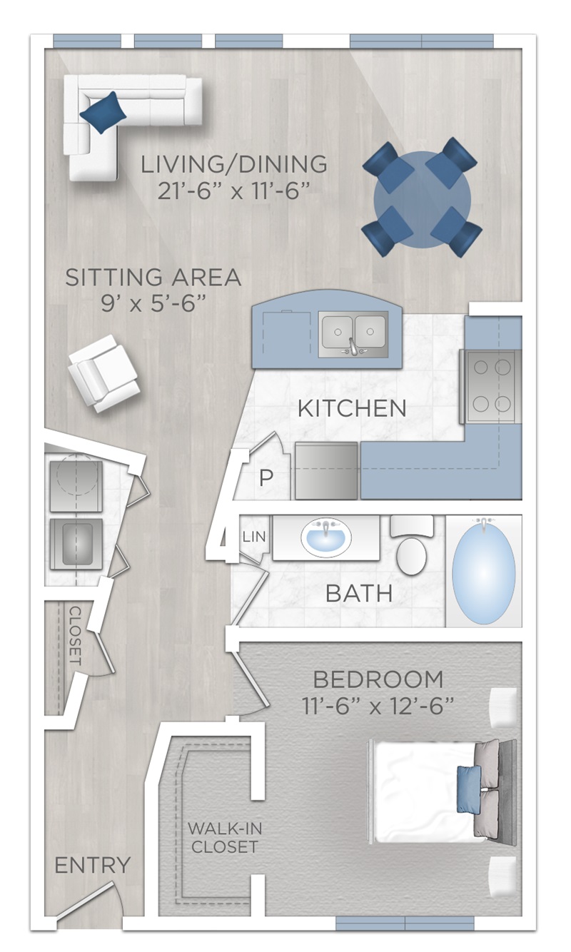 Floor plan layout for A4