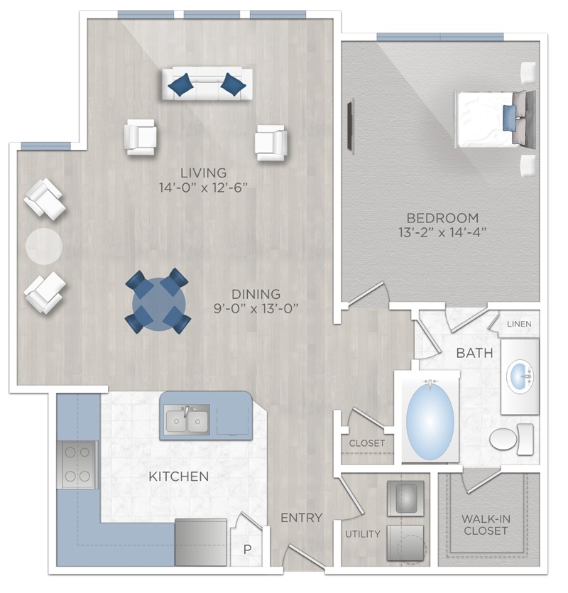 Floor plan layout for A6