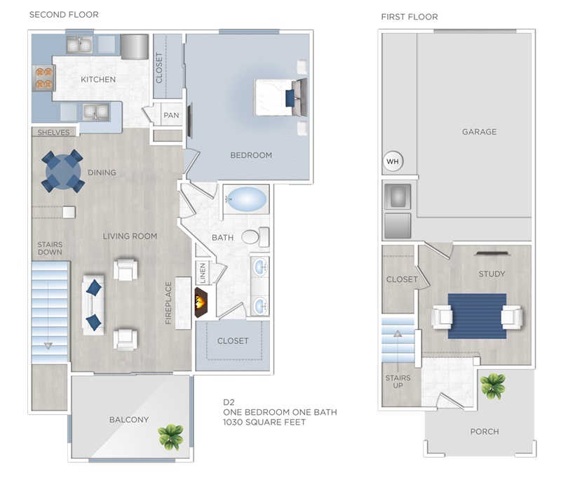 Floor plan layout for D2