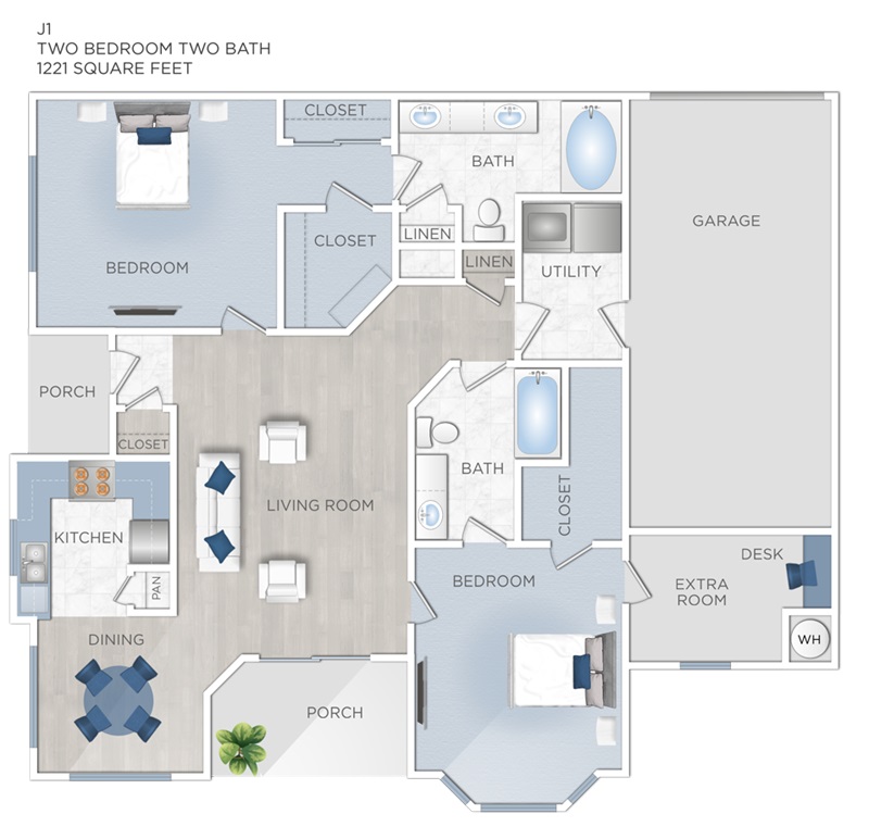 Floor plan layout for J1