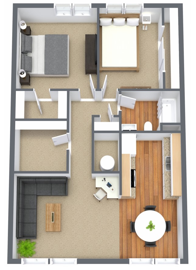 Floorplan - Two Bedroom 2nd Floor image