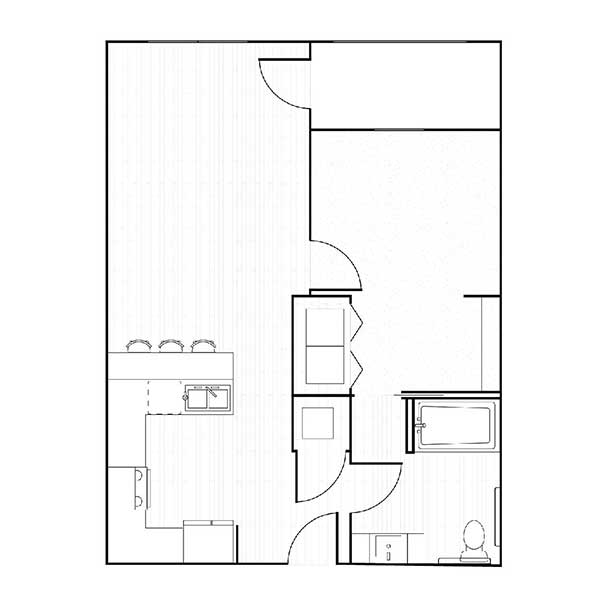 Floor plan layout for A2 ADA
