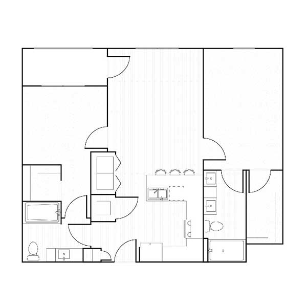 Floor plan layout for B3