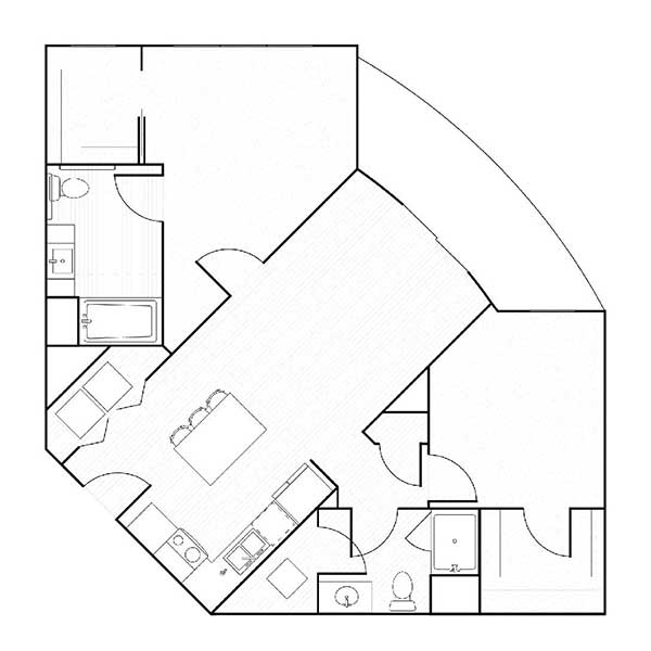 Floor plan layout for B7 ADA