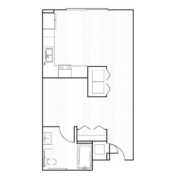 Floor plan layout for S3 ADA
