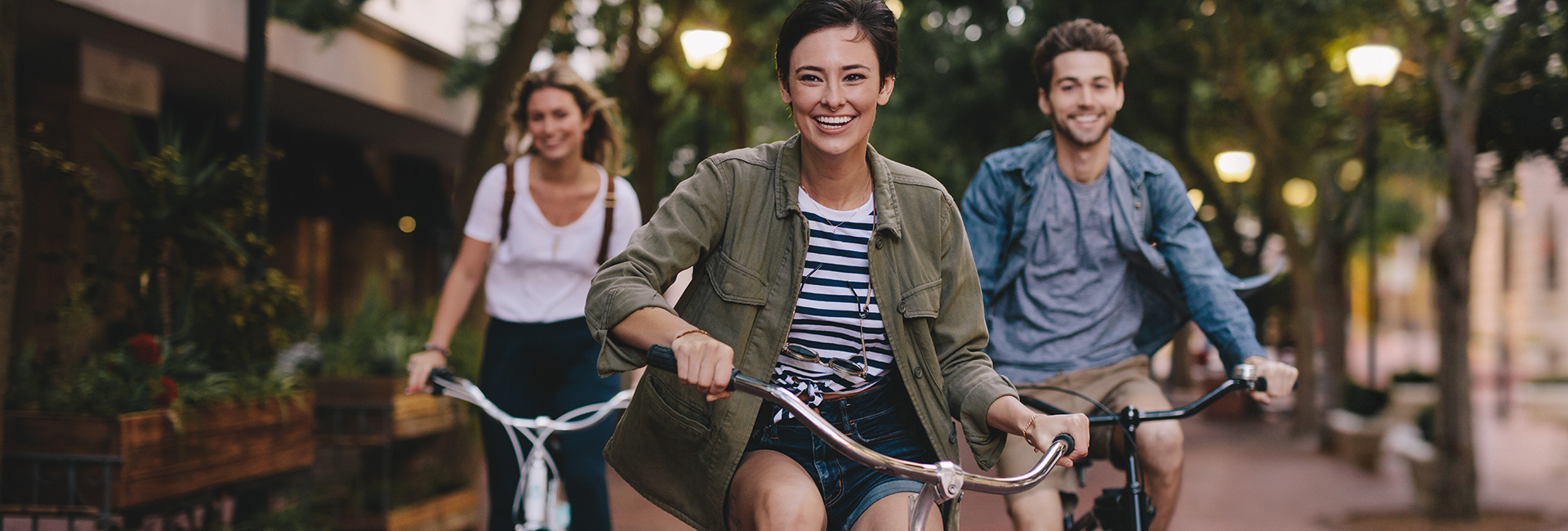 People riding bikes together
