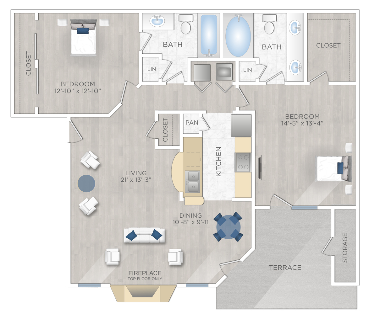 Floor plan layout for Le Florence