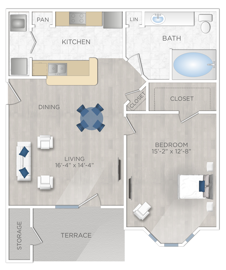 Floor plan layout for Le Milan