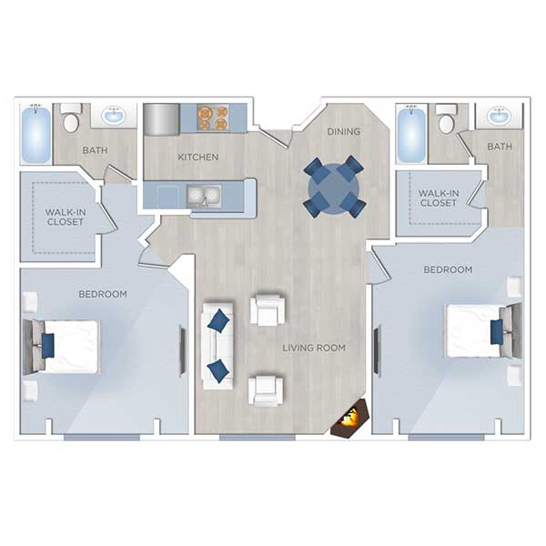 Floor plan layout for Plan A