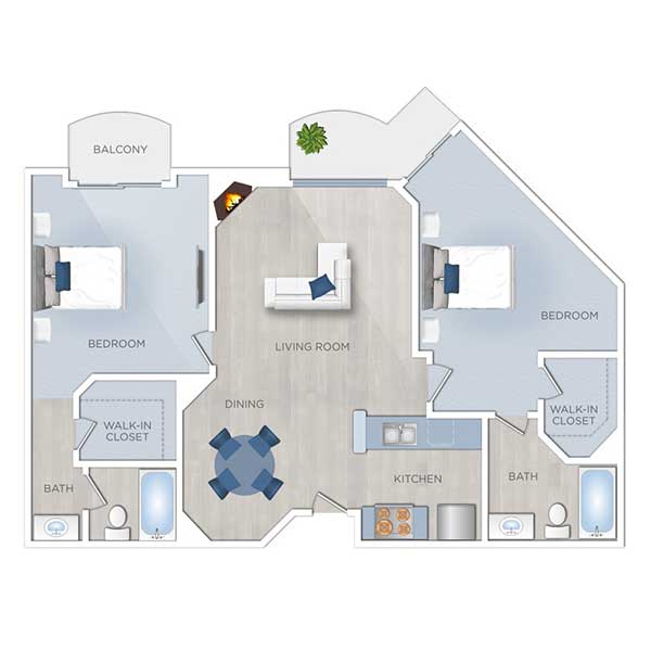 Floor plan layout for Plan H