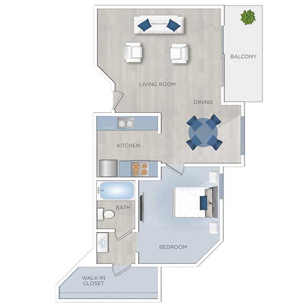 Floor plan layout for Plan L