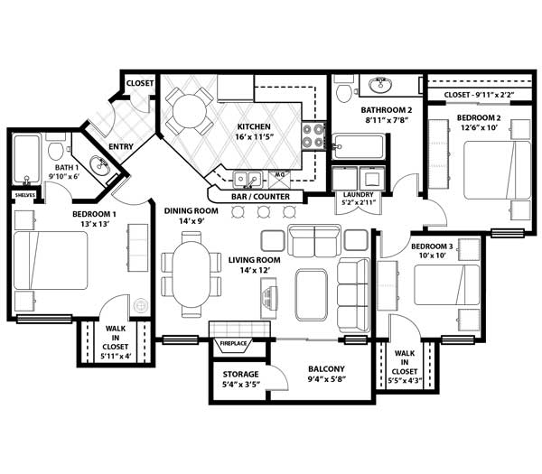 Westmount at Three Fountains - Apartment A106