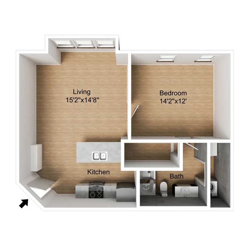 Floor plan layout for A4
