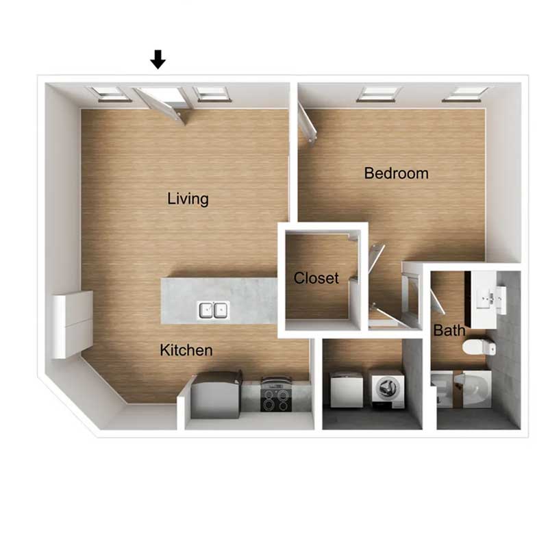 Floor plan layout for A6