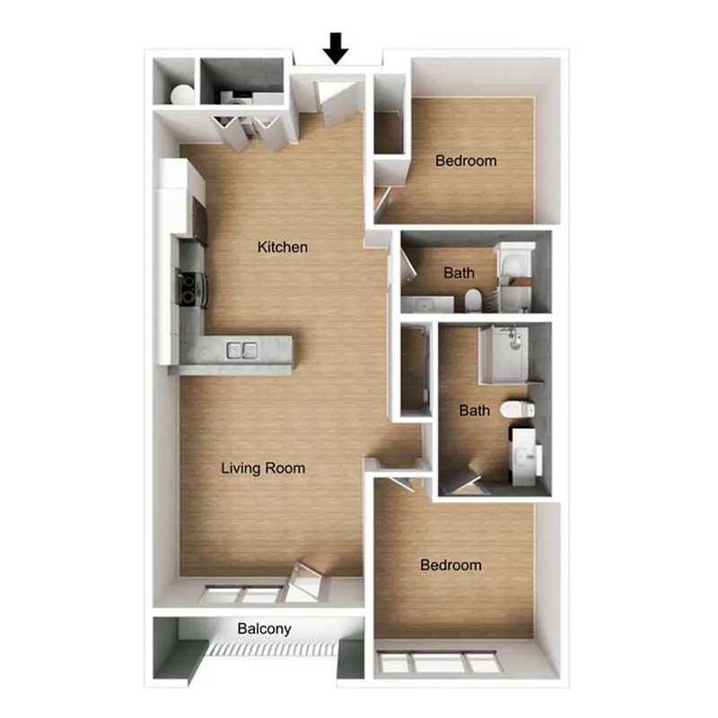 Floor plan layout for B1