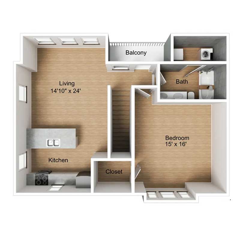 Floor plan layout for Carriage House