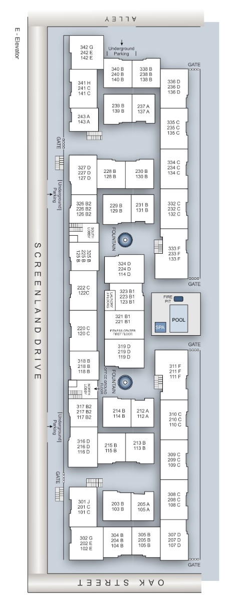 Toluca Terrace Apartments Site Plan