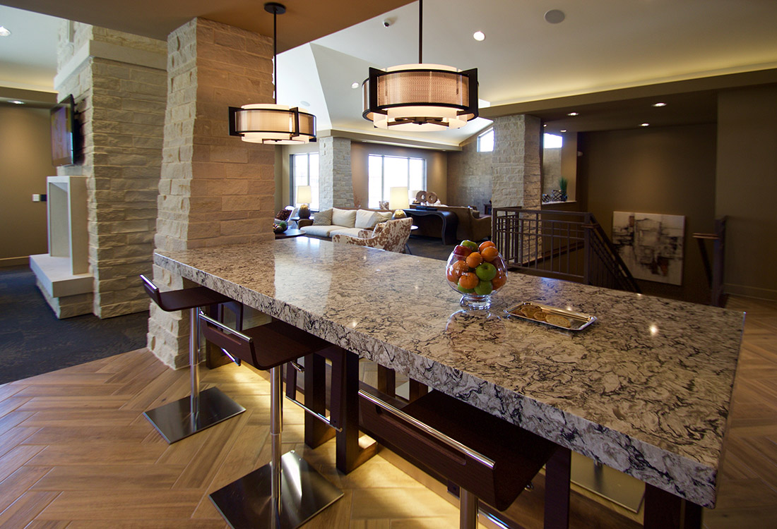 Beautiful Kitchen Islands at Tuscany Place Apartments in Papillion, NE