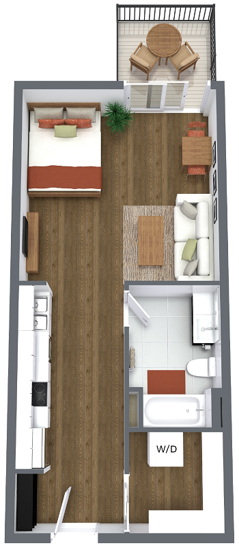 Urbane 1220 - Floorplan - Acadian - Furnished