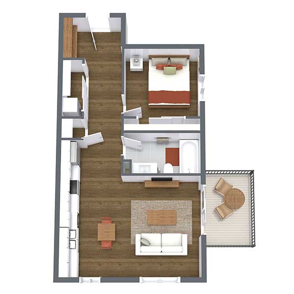 Floor plan layout for Keystone Corner
