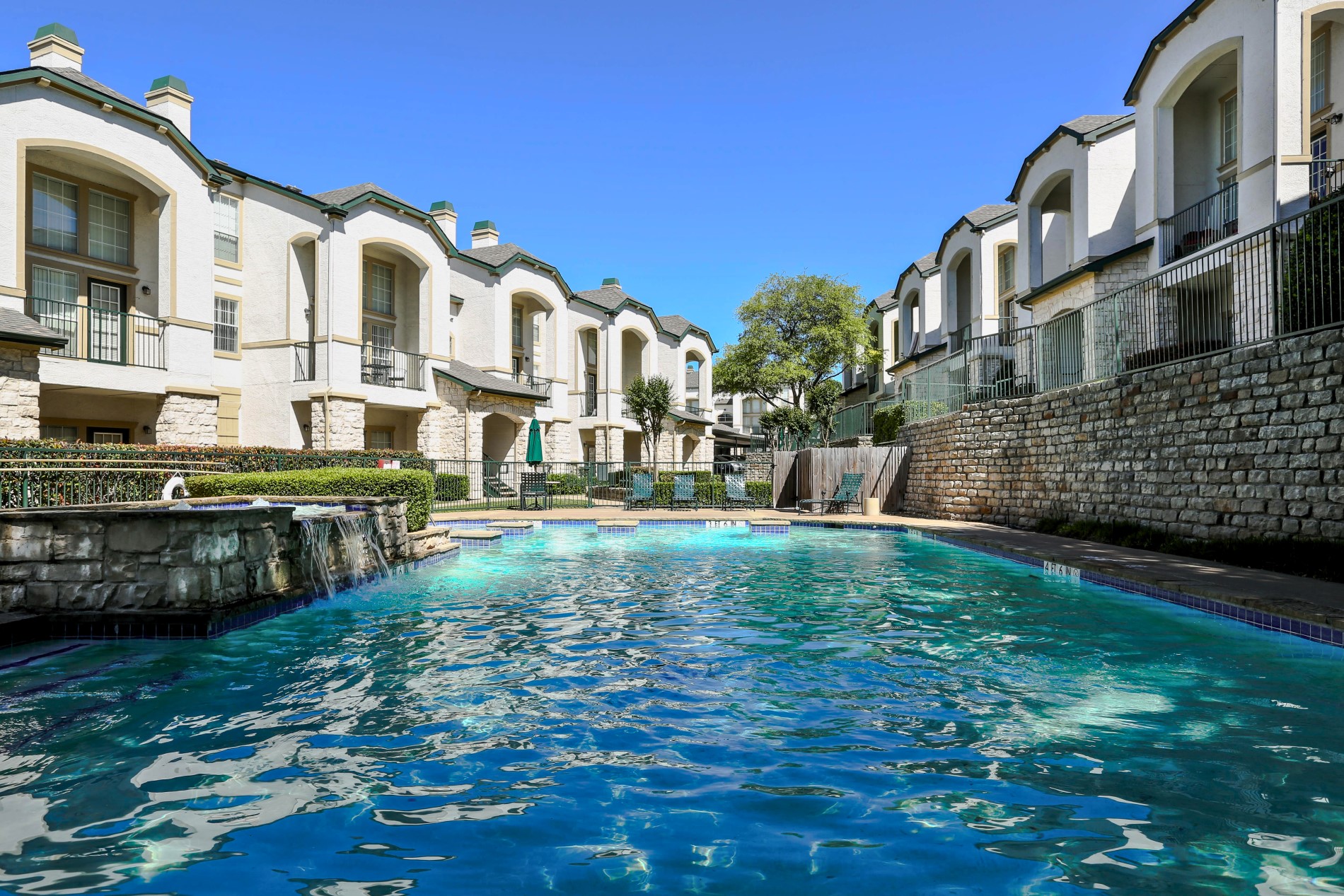 Swimming Pool between Buildings