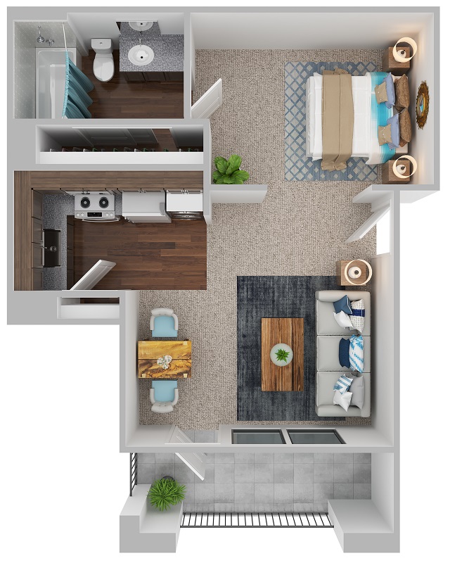 Floor plan layout for A