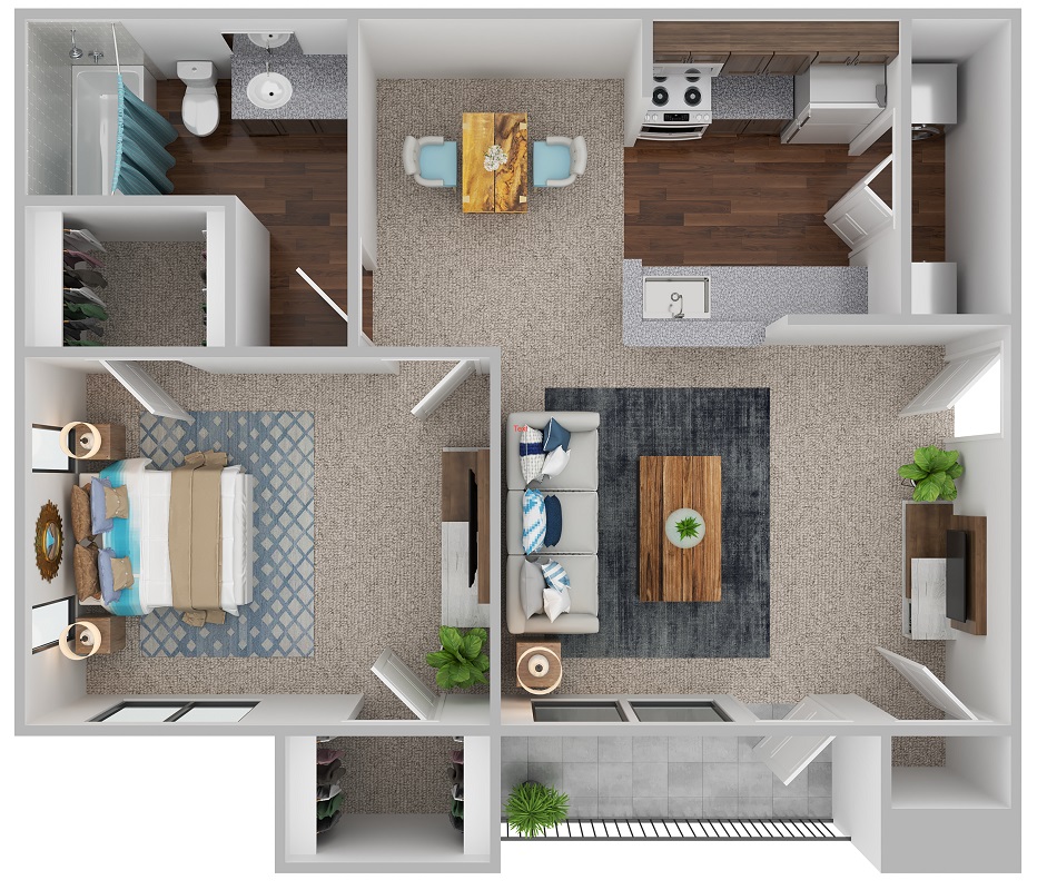 Floor plan layout for A1