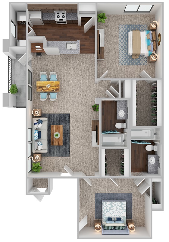 Floor plan layout for B1