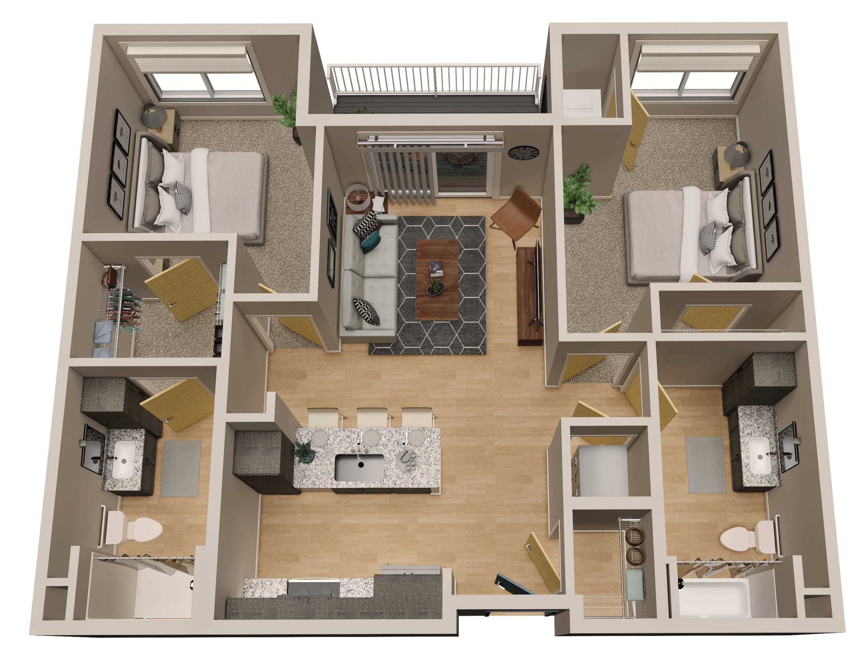 Informative Picture of Two Bedrooms
