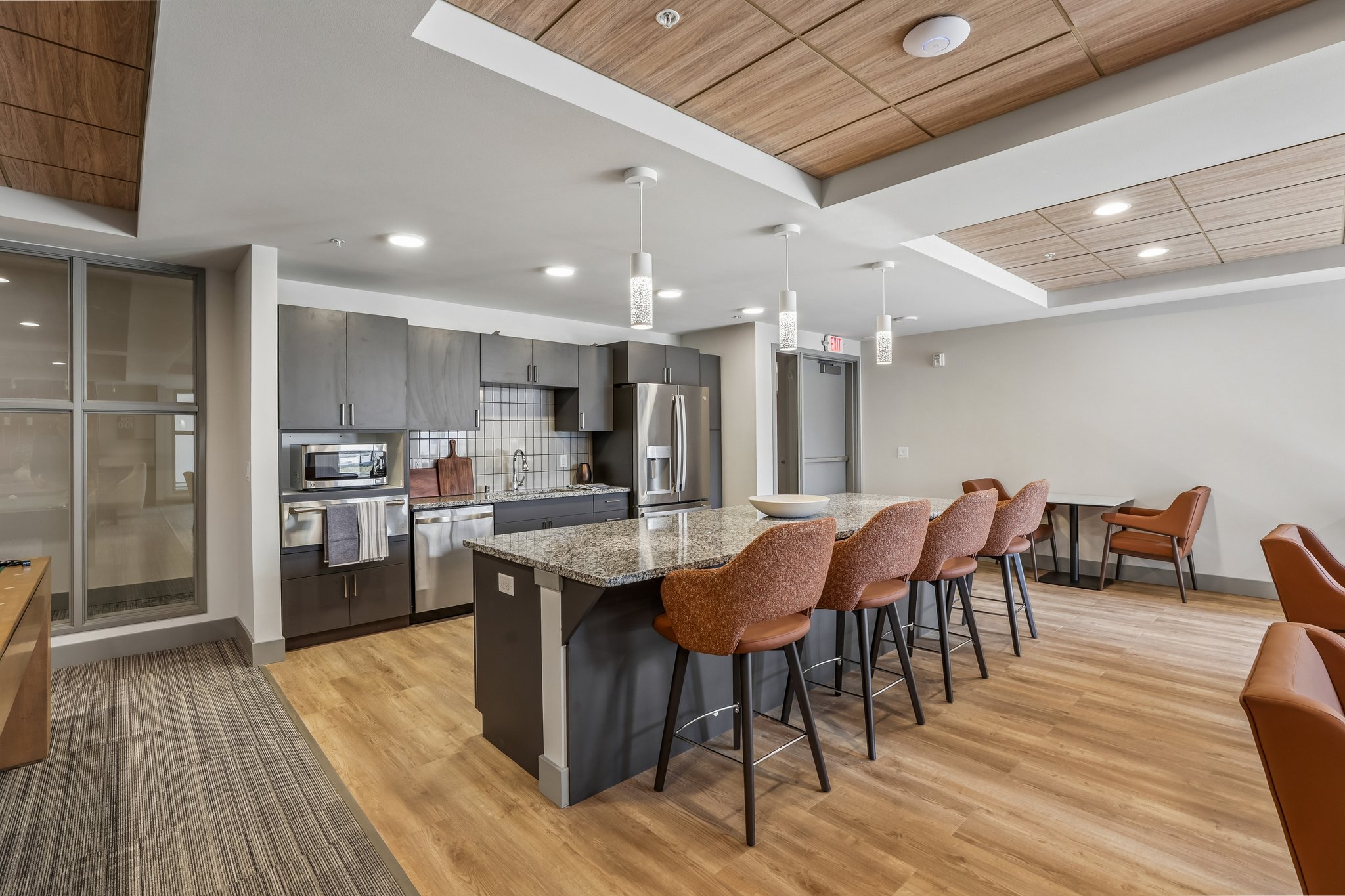 The Victoria at Huxley Yards Senior Community in Madison, WI Clubhouse Kitchen