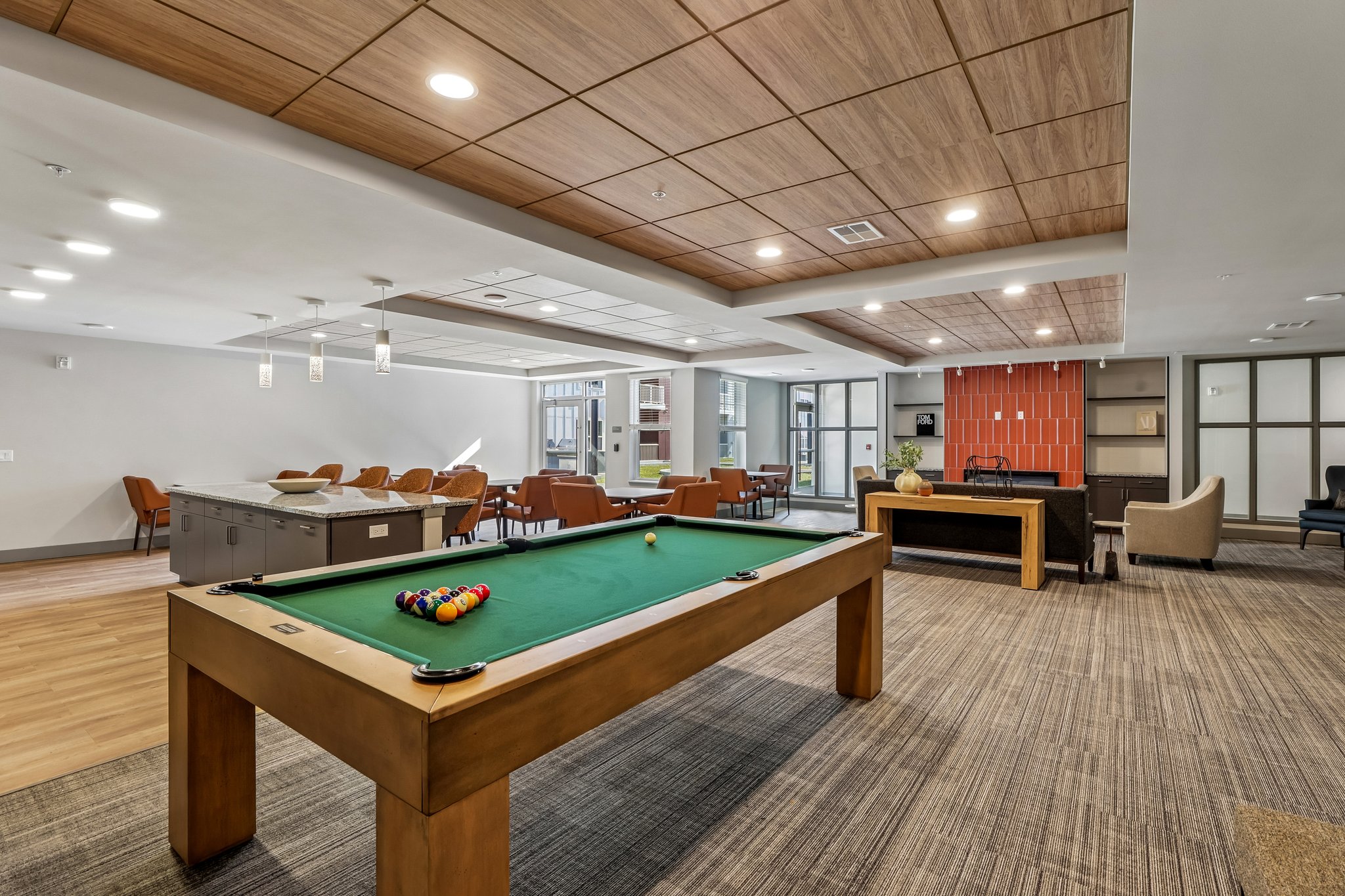 The Victoria at Huxley Yards Senior Community in Madison, WI Clubhouse Pool Table