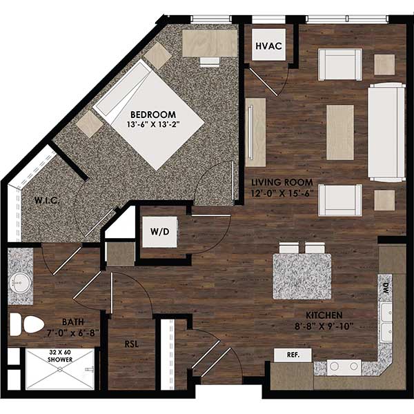 Informative Picture of One Bedroom/One Bath