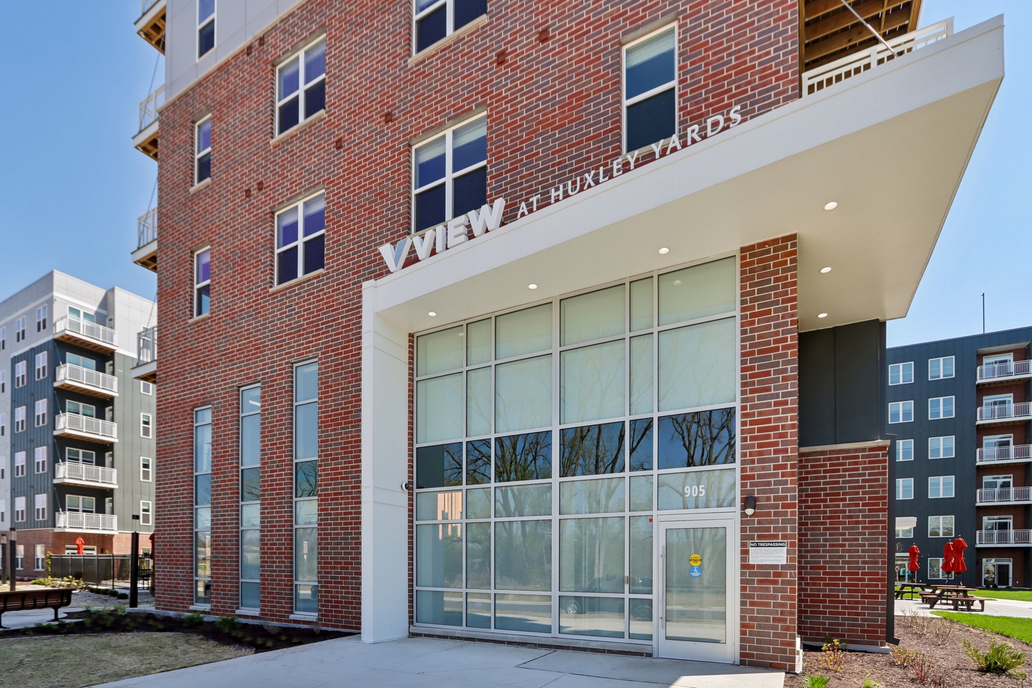 The View at Huxley Yards Apartments in Madison, WI Clubhouse Entrance
