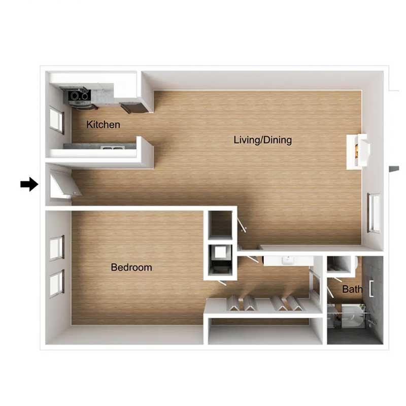 Floor plan layout for A2