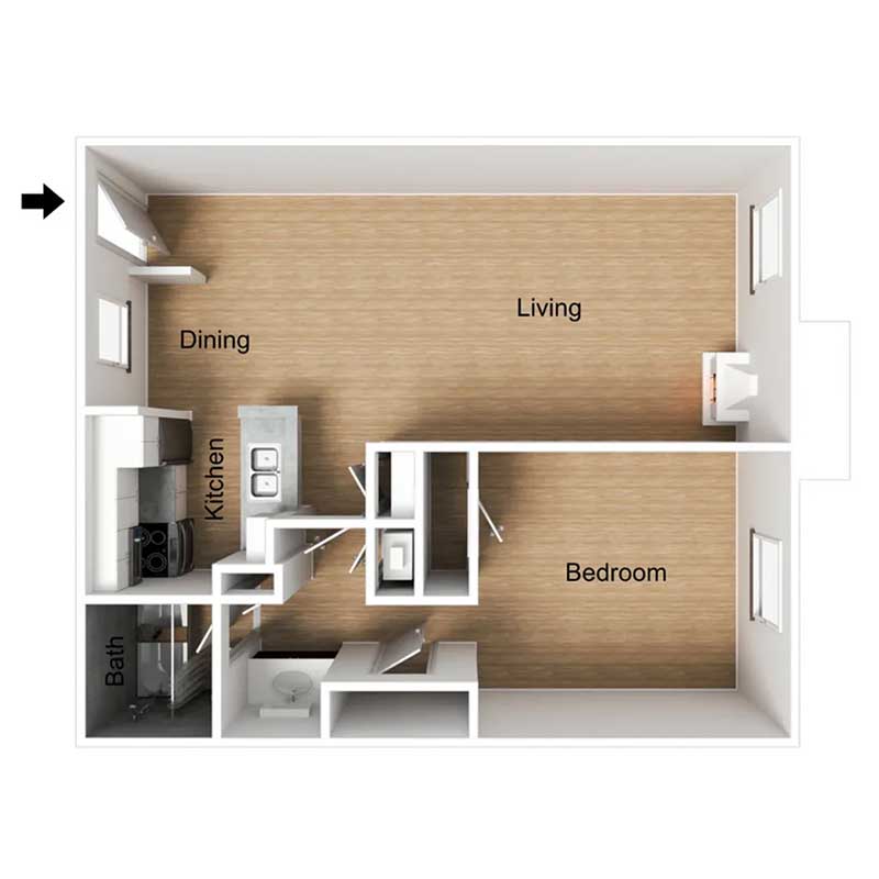 Floor plan layout for A3