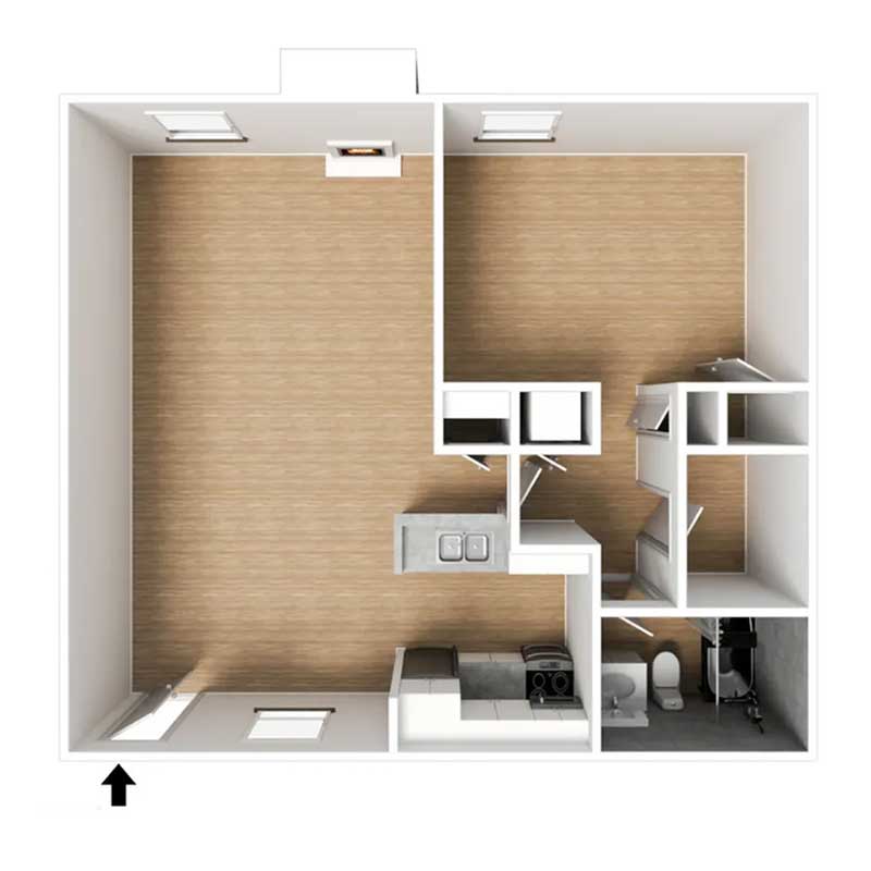 Floor plan layout for A4