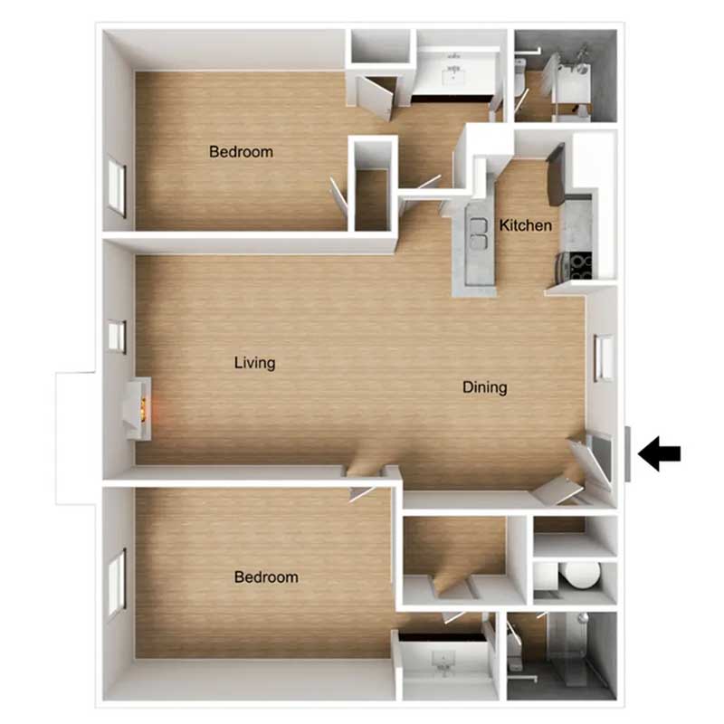 Floor plan layout for B1