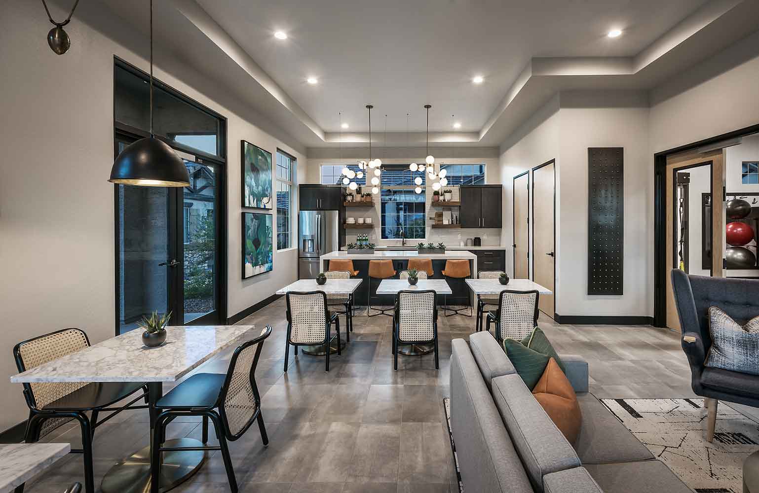High-End Clubhouse Interior Designs at Village at Pioneer Park Apartments